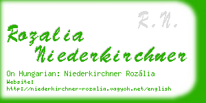 rozalia niederkirchner business card